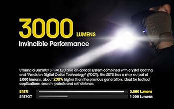 Amazon.com: Nitecore SRT7i Tactical Flashlight, 3000 Lumen